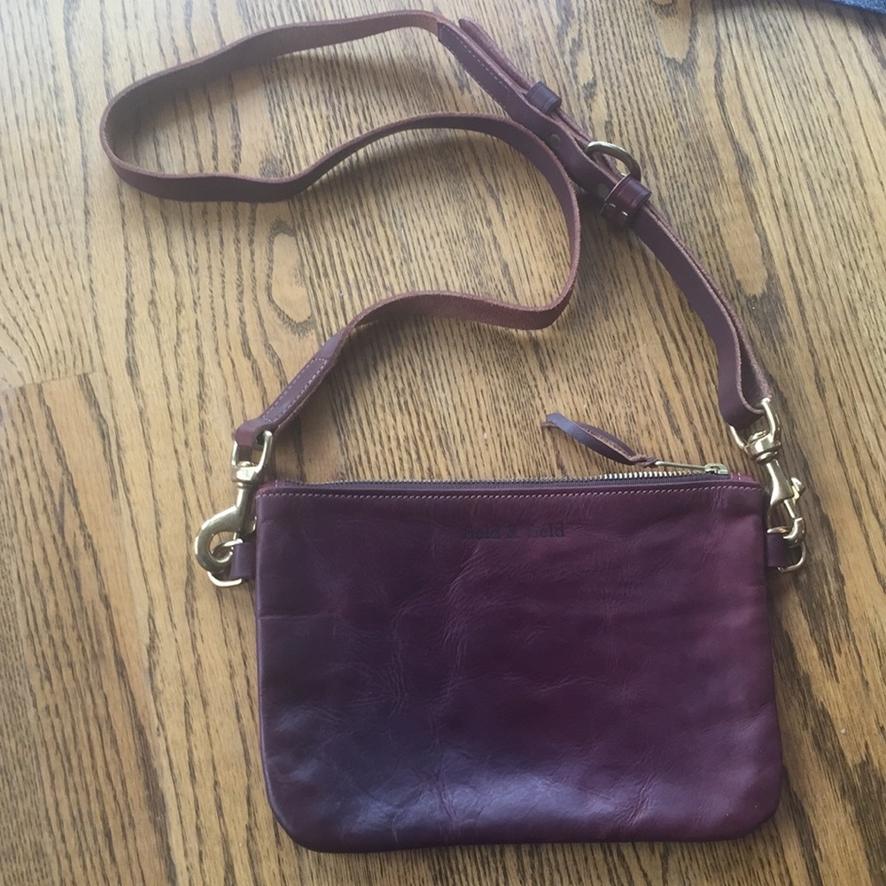 Leather cross body purse